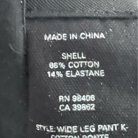 Theory Black High Rise Wide-Leg Pants - Picture 4 of 5